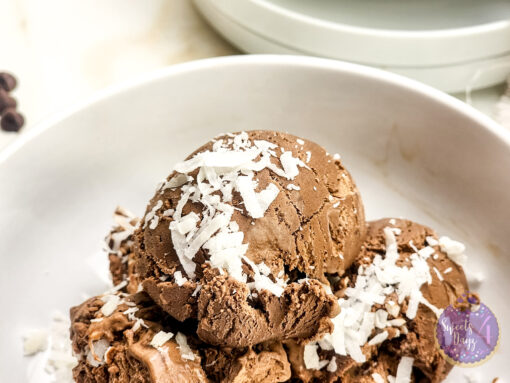 Chocolate Coconut Ice Cream on Gold Marble - Image 8