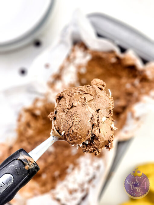 Chocolate Coconut Ice Cream on Rhombus