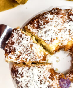 Coconut Pineapple Cake on White