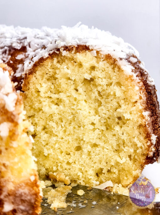 Coconut Pineapple Cake on Gold Marble - Image 4