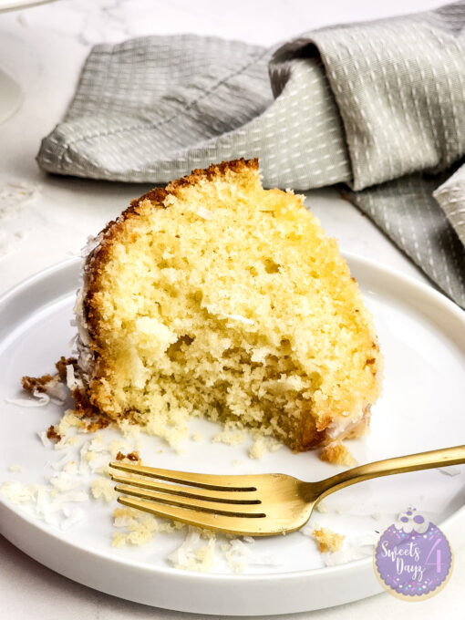 Coconut Pineapple Cake on Gold Marble - Image 6