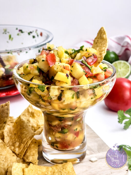 Mango Pineapple Salsa on White - Image 8