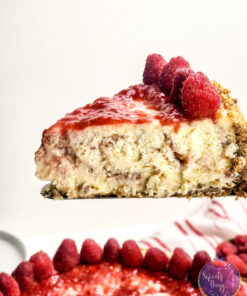 Raspberry Cheesecake on White
