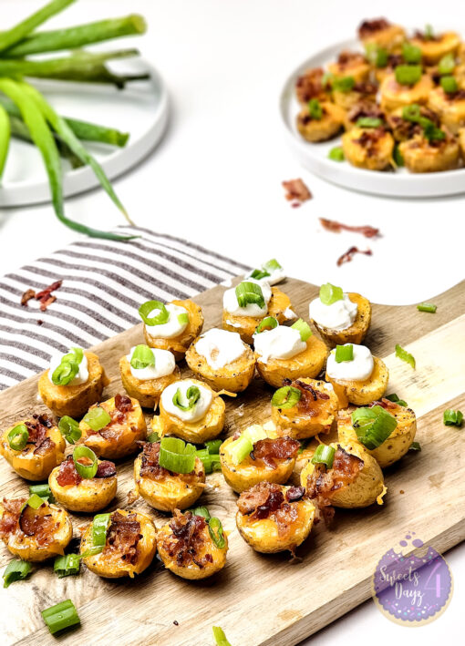 Mini Baked Potatoes on White - Image 2