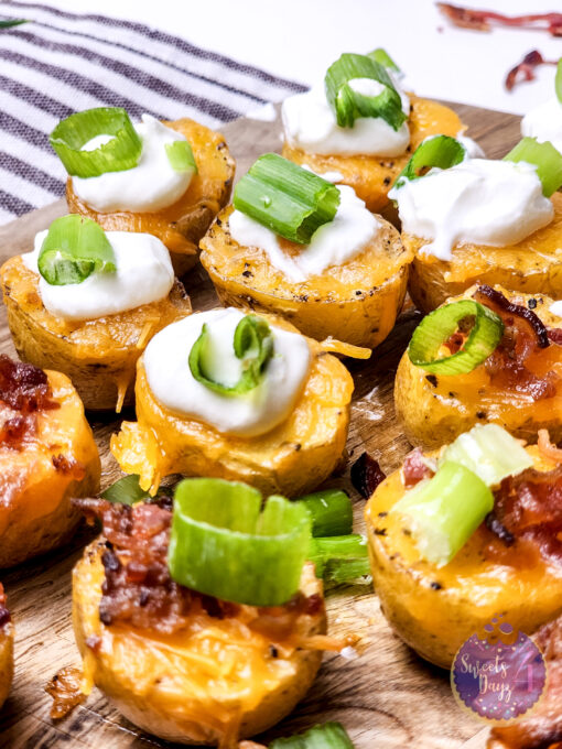 Mini Baked Potatoes on White - Image 5