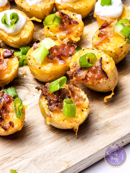 Mini Baked Potatoes on White - Image 6