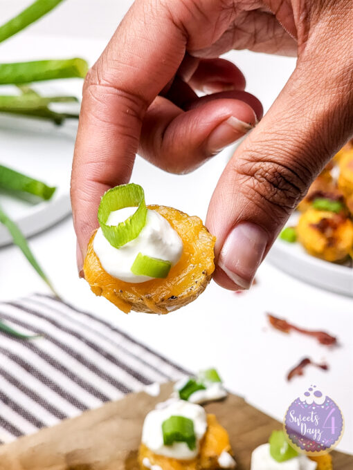 Mini Baked Potatoes on White - Image 7