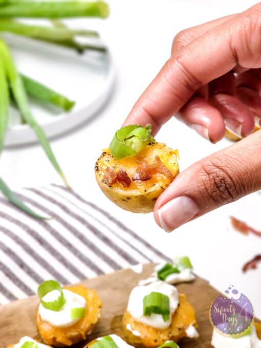 Mini Baked Potatoes on White - Image 8
