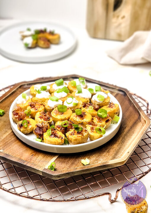 Mini Baked Potatoes on Gold Marble - Image 2