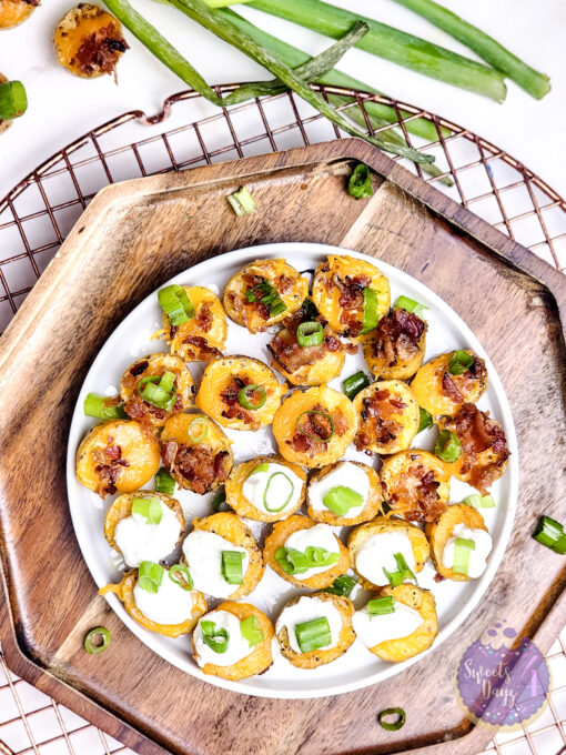 Mini Baked Potatoes on Gold Marble - Image 5