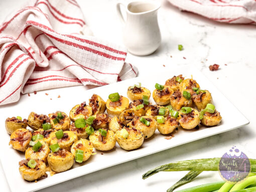 Mini Baked Potatoes on Marble - Image 3