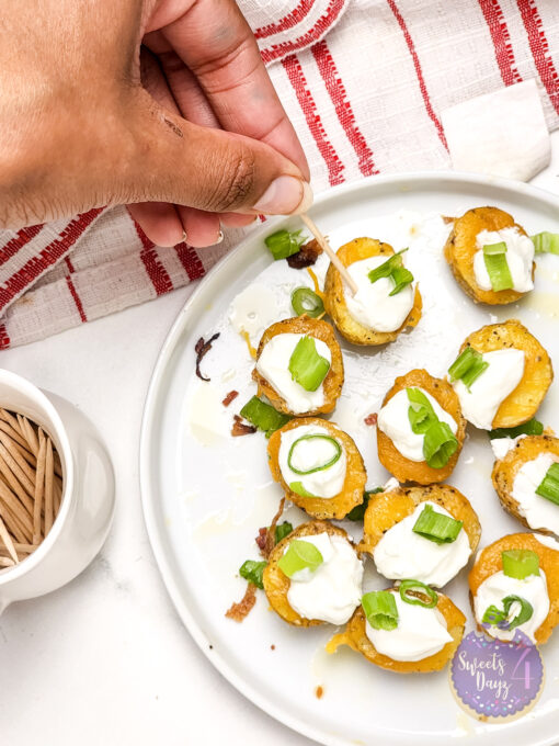 Mini Baked Potatoes on Marble - Image 9