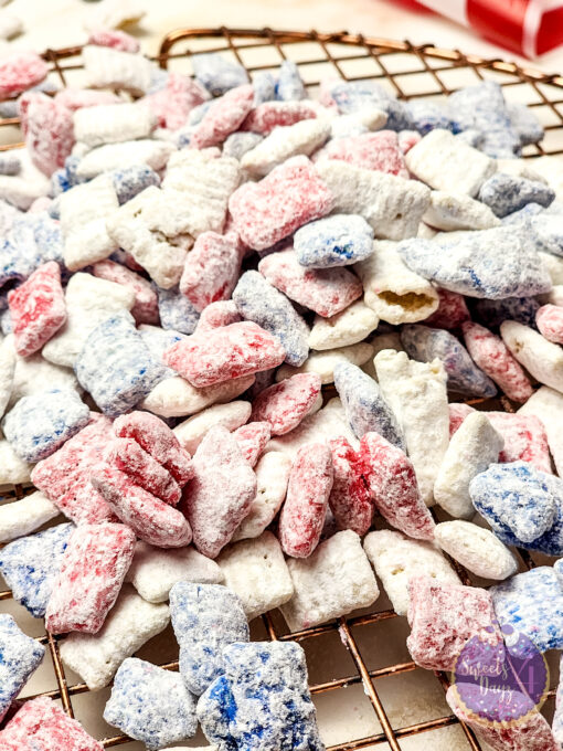 4th of July Puppy Chow on Gold Marble - Image 3