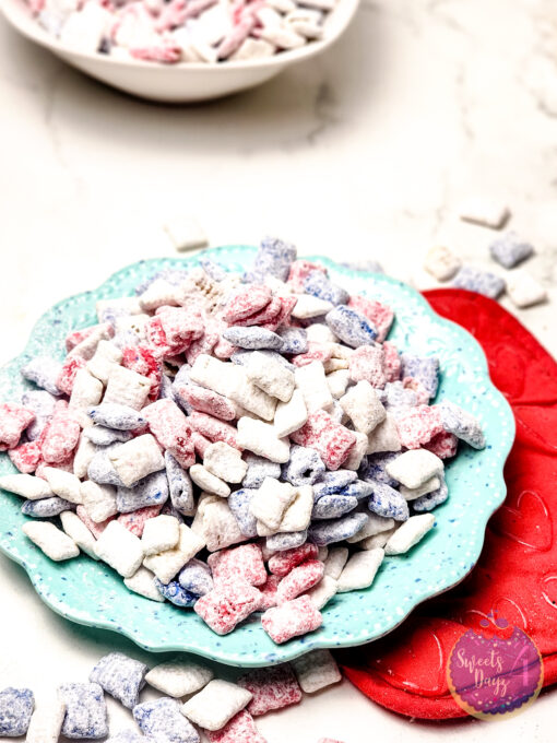 4th of July Puppy Chow on Marble
