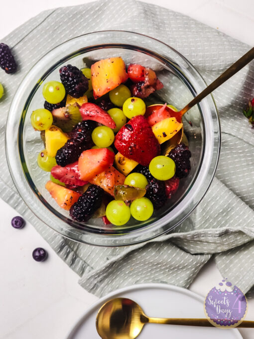 Lemon Poppyseed Fruit Salad on Rhombus