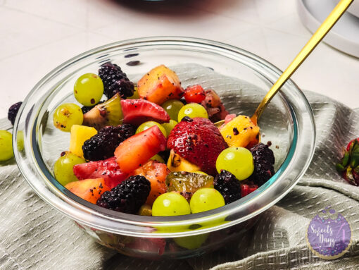 Lemon Poppyseed Fruit Salad on Rhombus - Image 3