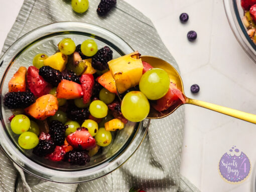 Lemon Poppyseed Fruit Salad on Rhombus - Image 4
