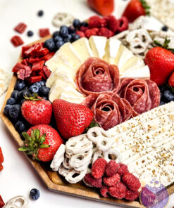4th of July Charcuterie Board on Gold Marble
