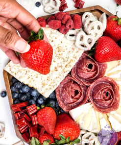 4th of July Charcuterie Board on Marble