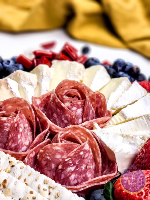 4th of July Charcuterie Board on White
