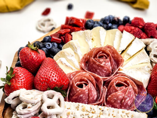 4th of July Charcuterie Board on White - Image 5