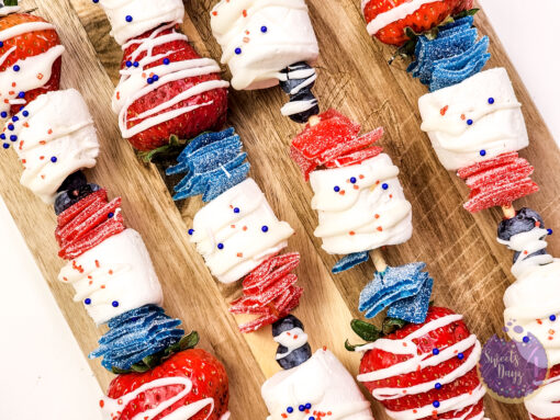 4th of July Dessert Skewers on White - Image 4