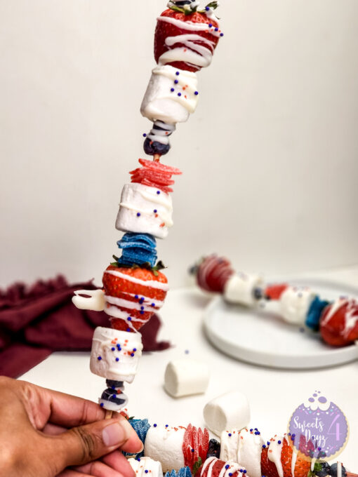 4th of July Dessert Skewers on White - Image 5