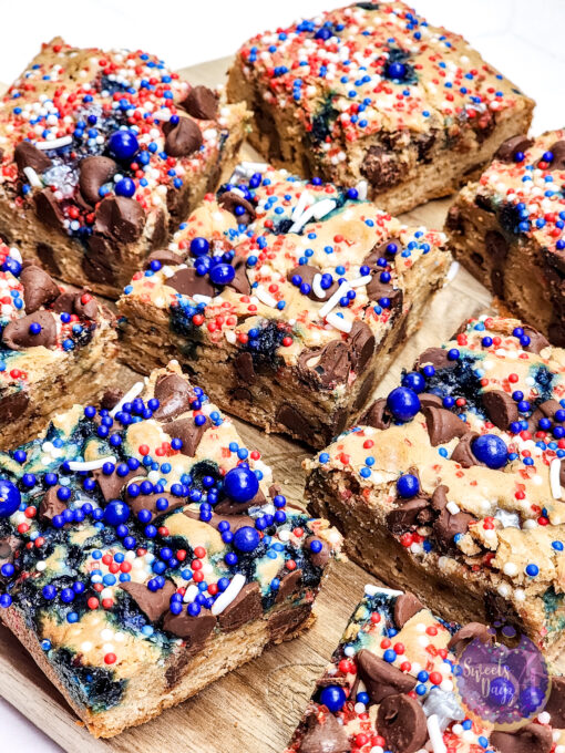 4th of July Chocolate Chip Cookie Bars on Rhombus - Image 4