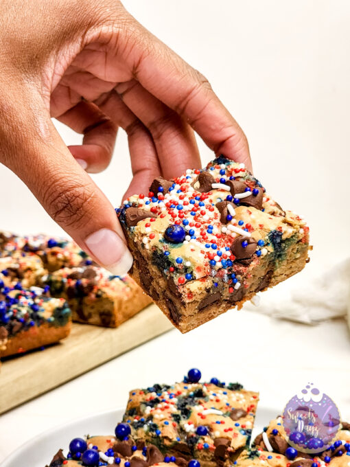 4th of July Chocolate Chip Cookie Bars on Rhombus - Image 10