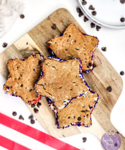4th of July Ice Cream Sandwiches on White