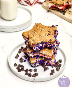 4th of July Ice Cream Sandwiches on Marble