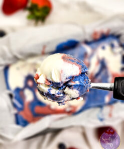 4th of July Sherbert Ice Cream on Marble