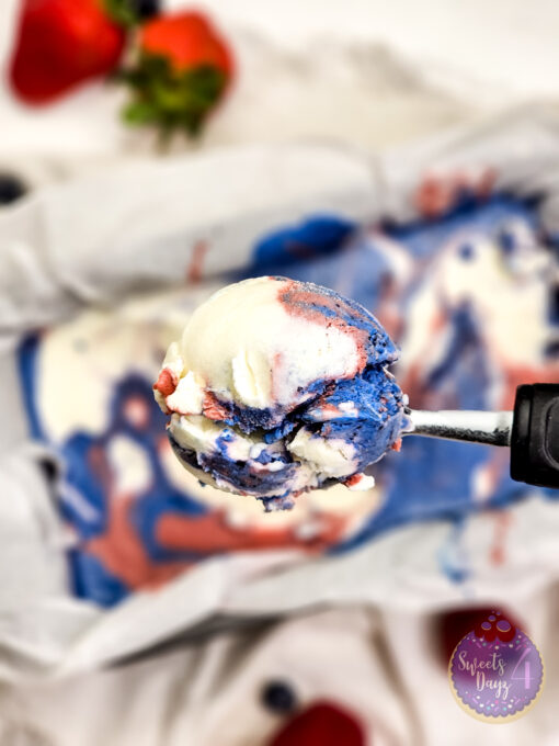 4th of July Sherbert Ice Cream on Marble