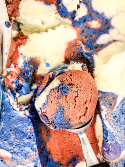 4th of July Sherbert Ice Cream on Gold Marble - Image 3