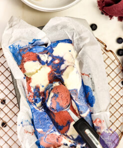 4th of July Sherbert Ice Cream on Gold Marble