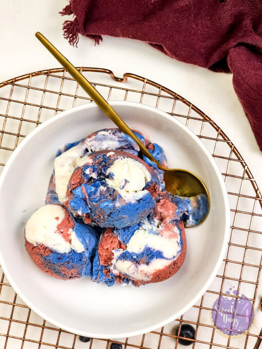 4th of July Sherbert Ice Cream on Gold Marble - Image 6