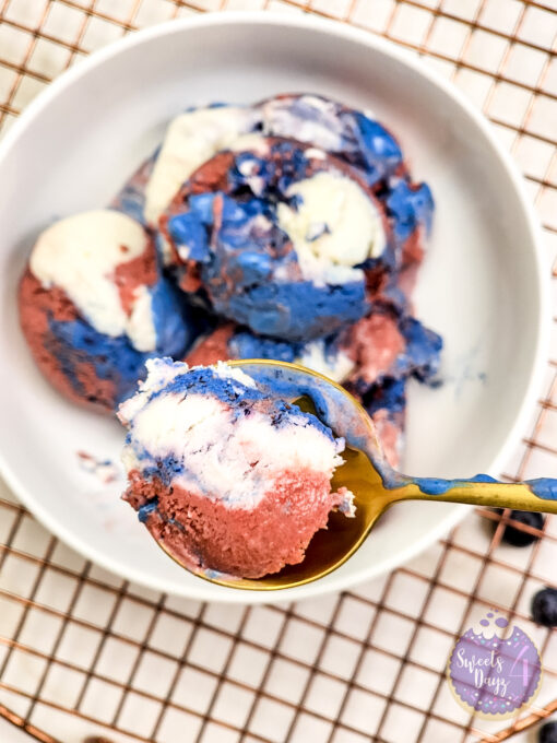 4th of July Sherbert Ice Cream on Gold Marble - Image 7