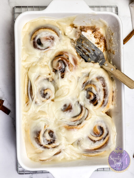 Gooey Classic Cinnamon Roll on Marble