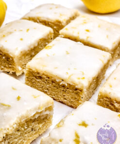 Lemon Blondies on Marble