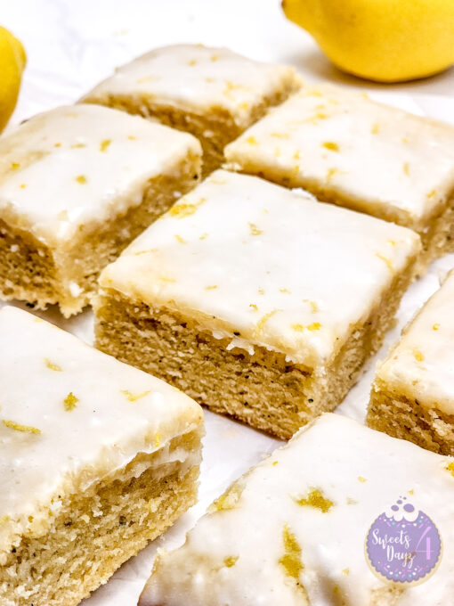 Lemon Blondies on Marble