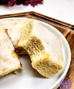 Lemon Blondies on Gold Marble