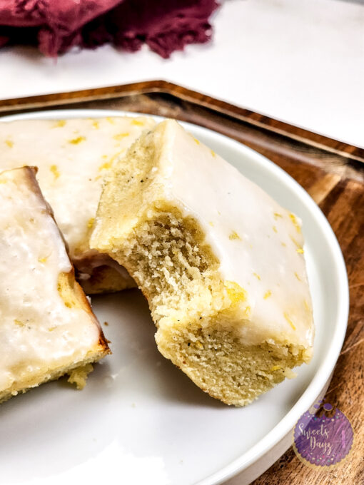 Lemon Blondies on Gold Marble