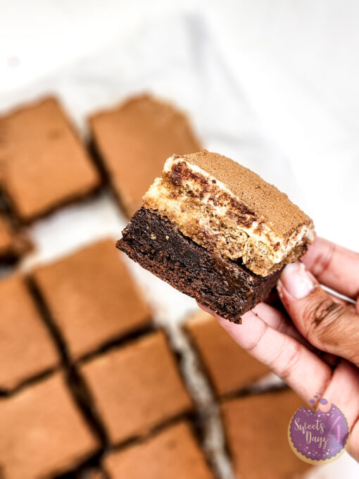 Tiramisu Brownies on Rhombus