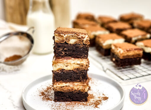 Tiramisu Brownies on Marble - Image 3