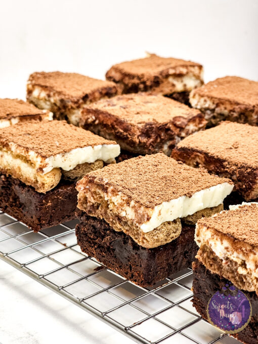 Tiramisu Brownies on Marble - Image 7