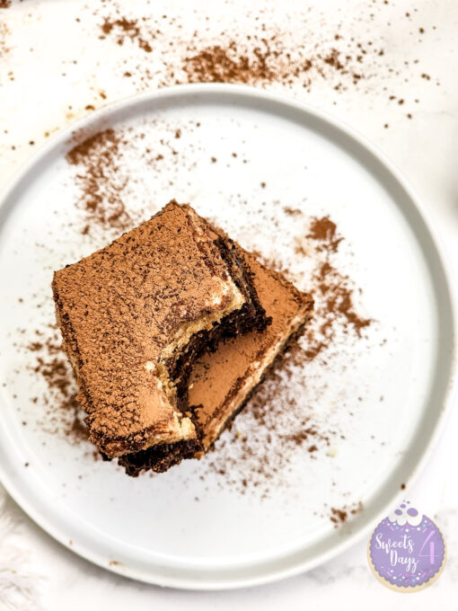 Tiramisu Brownies on Marble - Image 9