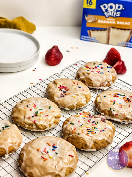 Strawberry Poptart Cookies on White - Image 2