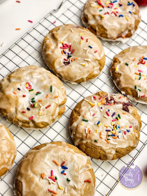 Strawberry Poptart Cookies on White - Image 3