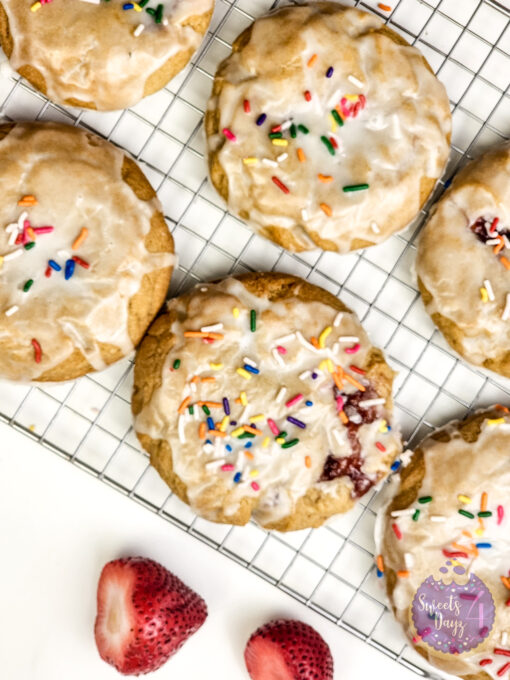 Strawberry Poptart Cookies on White - Image 4