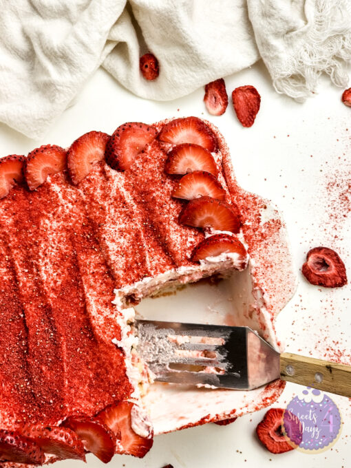 Strawberry Tiramisu on White